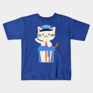 Cute Cat Vote Shirt for Election Kids T-Shirt