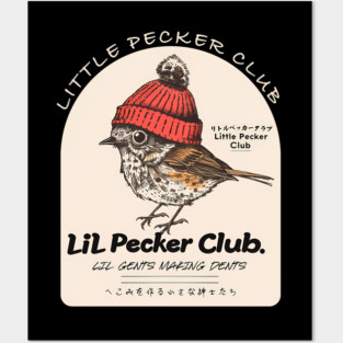 Back Little Pecker Club - Little Gents Making Dents Posters and Art