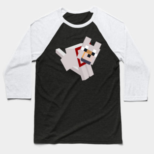 Minecraft Wolf Baseball T-Shirt