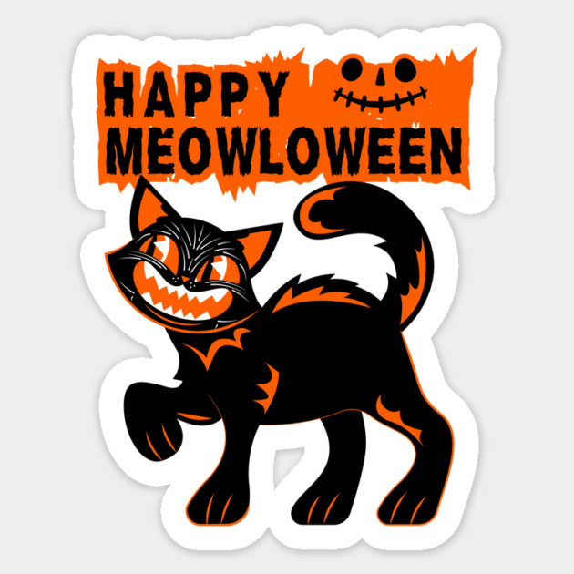 Happy Meowloween Halloween Sticker by The WYLD Tribe
