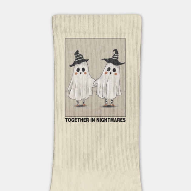 Together In Nightmares Funny Witch Ghosts Halloween by The WYLD Tribe