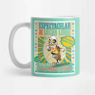 Tortilla Takedown Espectacular de Lucha Libre Presentando Espectro Elote Mug