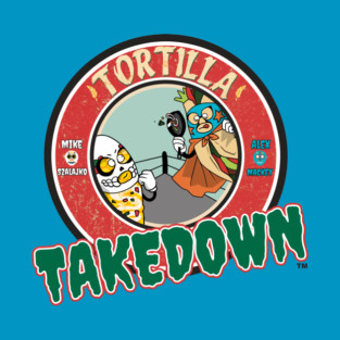 Tortilla Takedown Espectacular de Lucha Libre Presentando El Street Taco T-Shirt