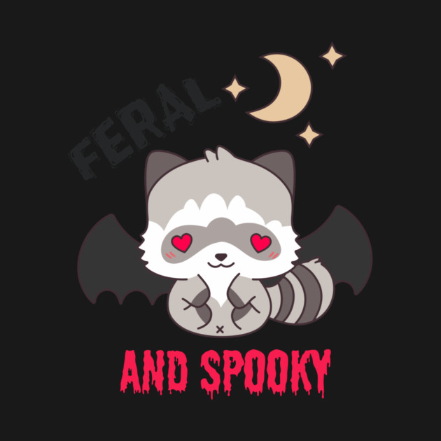 Feral and Spooky Raccoon Halloween by The WYLD Tribe