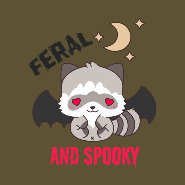 Feral and Spooky Raccoon Halloween by The WYLD Tribe