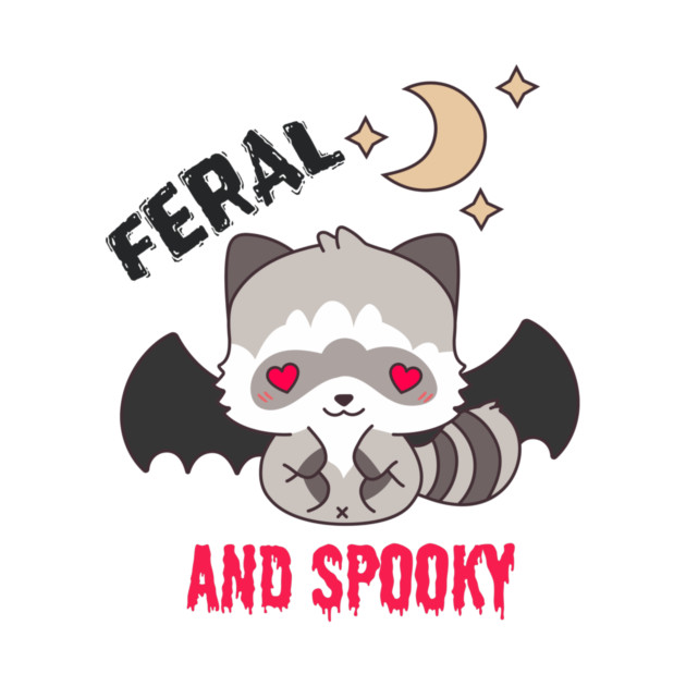 Feral and Spooky Raccoon Halloween by The WYLD Tribe