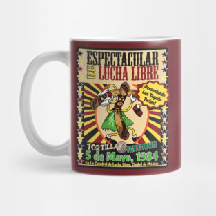 Tortilla Takedown Espectacular de Lucha Libre Presentando Los Taquito Twins Mug