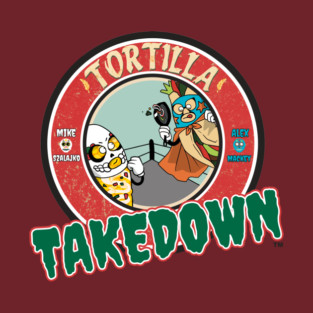 Tortilla Takedown Espectacular de Lucha Libre Presentando Los Taquito Twins T-Shirt