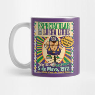 Tortilla Takedown Espectacular de Lucha Libre Presentando Husky Husk Tamale Mug