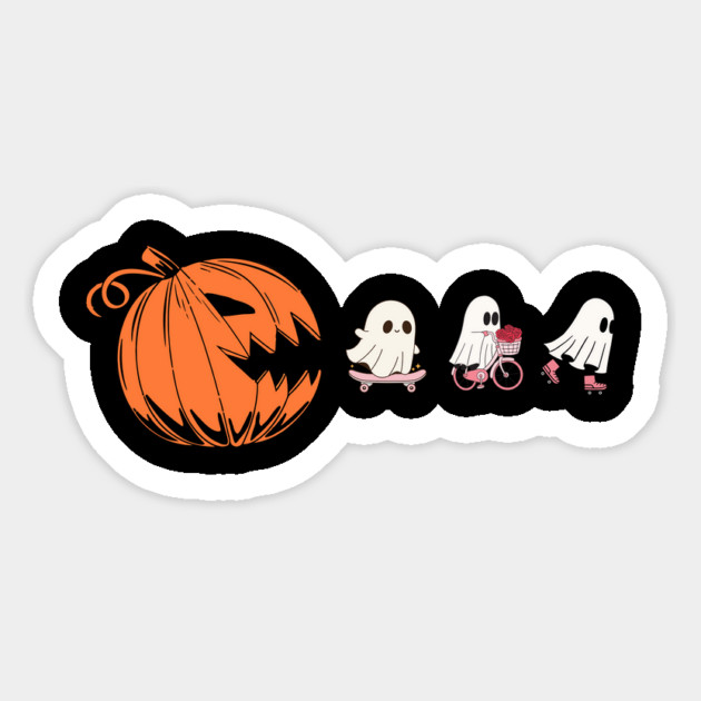 Pumpkin Eating Ghosts Halloween Magnet by The WYLD Tribe