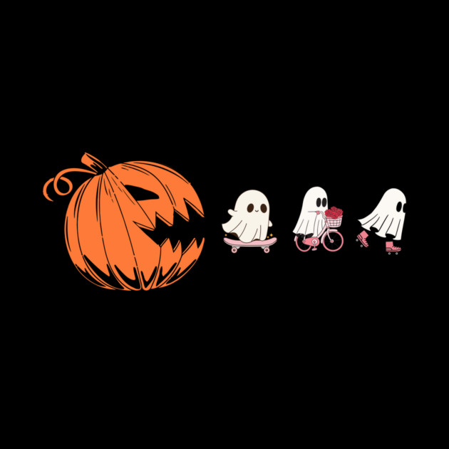 Pumpkin Eating Ghosts Halloween by The WYLD Tribe