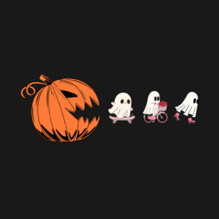 Pumpkin Eating Ghosts Halloween T-Shirt