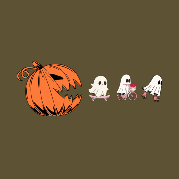 Pumpkin Eating Ghosts Halloween by The WYLD Tribe