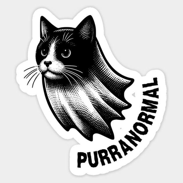 Purranormal Paranormal Cat Halloween Sticker by The WYLD Tribe