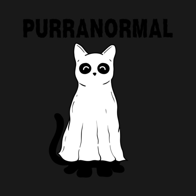 Purranormal Paranormal Spooky Cat Ghost Halloween by The WYLD Tribe