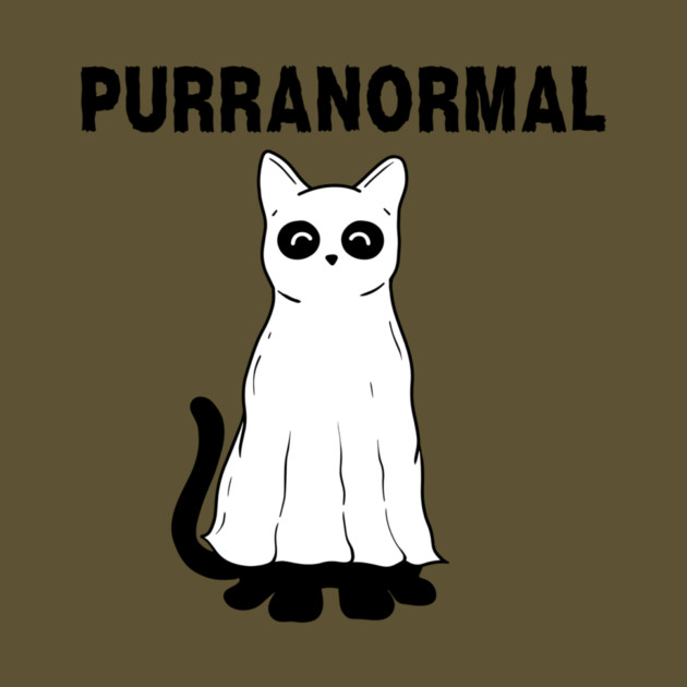 Purranormal Paranormal Spooky Cat Ghost Halloween by The WYLD Tribe