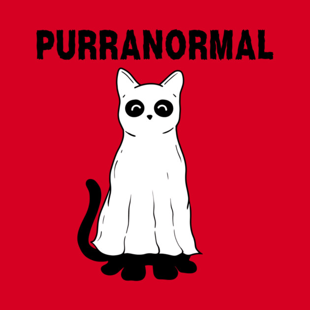 Purranormal Paranormal Spooky Cat Ghost Halloween by The WYLD Tribe