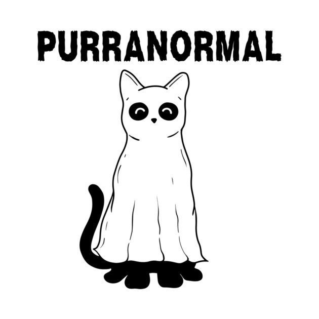 Purranormal Paranormal Spooky Cat Ghost Halloween by The WYLD Tribe