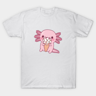 Cute Axolotl Eating Ice Cream With Sprinkles T-Shirt