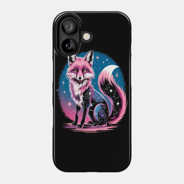 Cosmic Fox Illustration Phone Case by BirdsnStuff