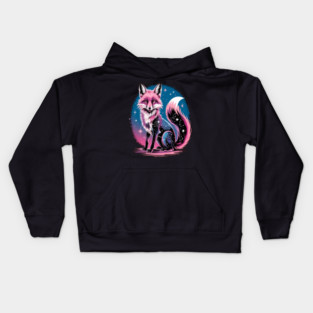 Cosmic Fox Illustration Kids Hoodie