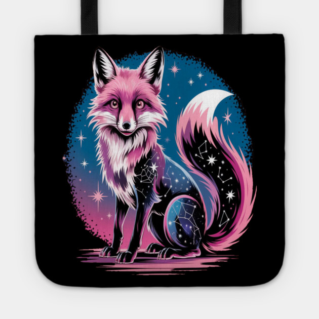 Cosmic Fox Illustration Tote by BirdsnStuff