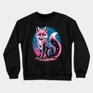 Cosmic Fox Illustration Crewneck Sweatshirt