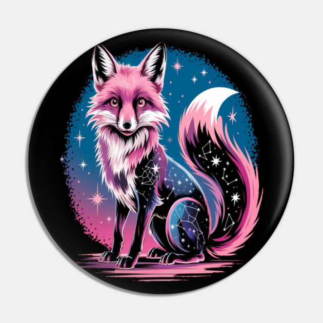 Cosmic Fox Illustration Pin by BirdsnStuff