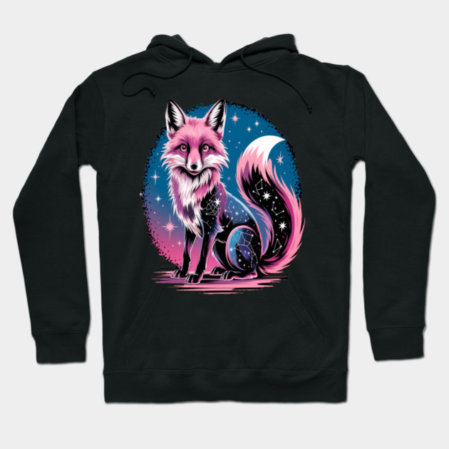 Cosmic Fox Illustration Hoodie by BirdsnStuff