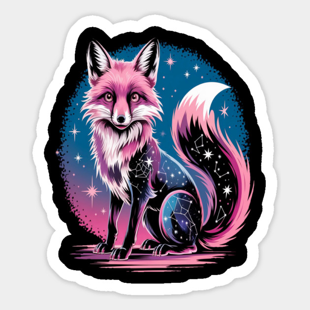 Cosmic Fox Illustration Magnet by BirdsnStuff