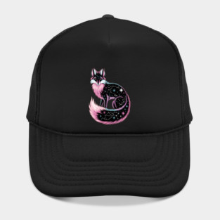 Cosmic Pink Fox illustration Hat