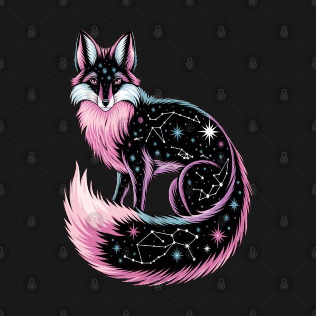 Cosmic Pink Fox illustration by BirdsnStuff