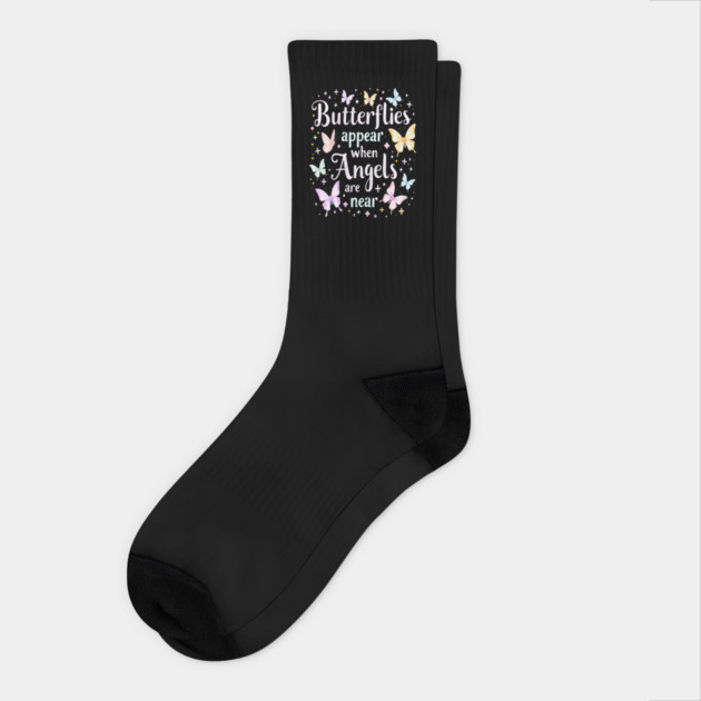 Butterflies Appear When Angels Are Near Socks by BirdsnStuff