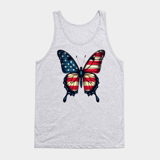 Patriotic Butterfly Tank Top by BirdsnStuff