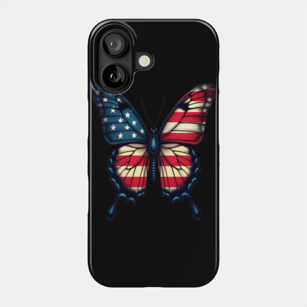 Patriotic Butterfly Phone Case by BirdsnStuff