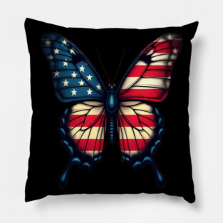 Patriotic Butterfly Pillow