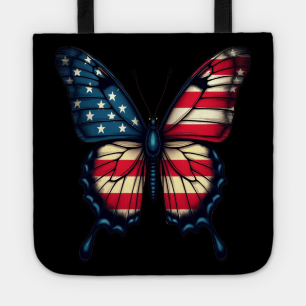 Patriotic Butterfly Tote by BirdsnStuff