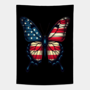 Patriotic Butterfly Tapestry