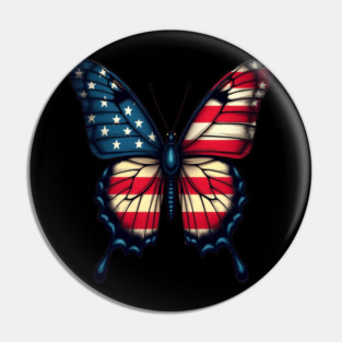 Patriotic Butterfly Pin