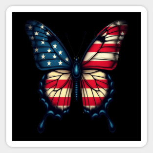 Patriotic Butterfly Sticker