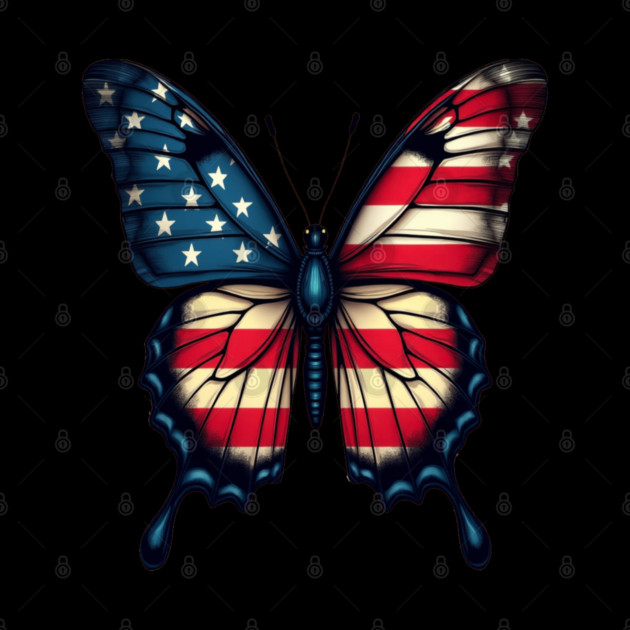 Patriotic Butterfly by BirdsnStuff
