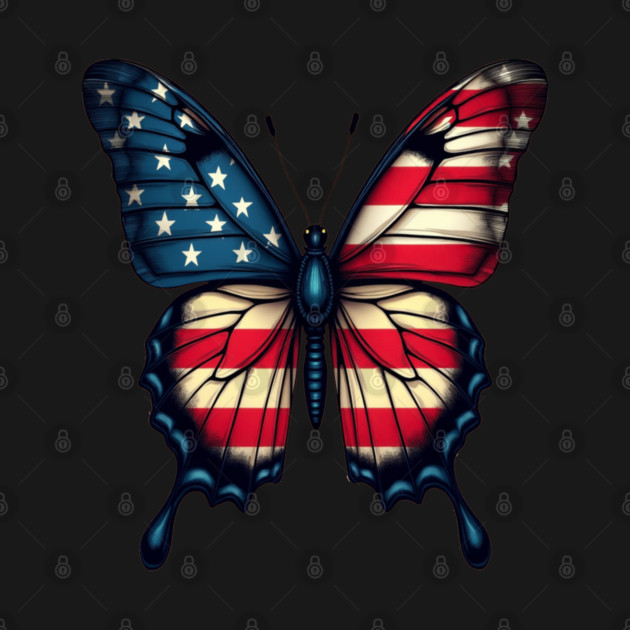 Patriotic Butterfly by BirdsnStuff
