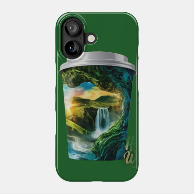 Coffee Cup with an Intriguing and Artistic Design. Let’s Delve into the Details Phone Case by animegirlnft