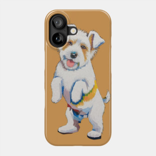 Small Dog Standing on its Hind Legs Like Said Congratulations Phone Case