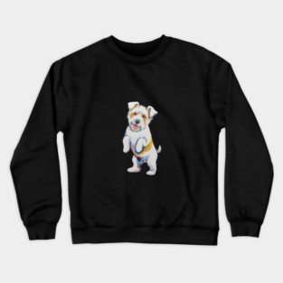 Small Dog Standing on its Hind Legs Like Said Congratulations Crewneck Sweatshirt