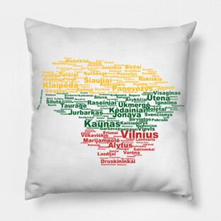 Lithuania on light background Pillow