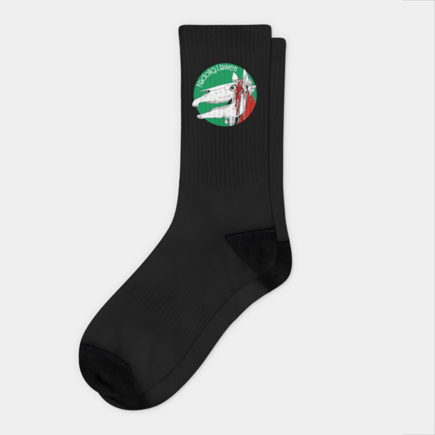 Mari Lwyd Welsh Christmas Socks by H. R. Sinclair