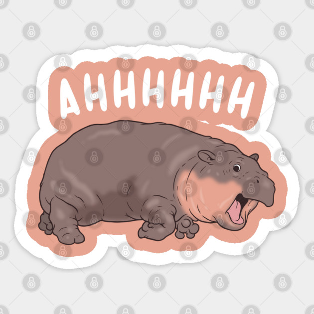 Moo Deng Hippo Sticker by GoshWow®