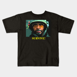 Tropic Movie Veteran Thunder Survive Kids T-Shirt
