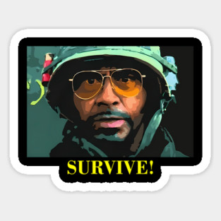 Tropic Movie Veteran Thunder Survive Sticker